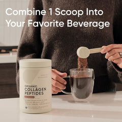 Sports Research Organic Collagen Powder dissolving in coffee for flavor and texture