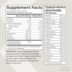 Sports Research Collagen Powder stirred into milk for creamy protein boost