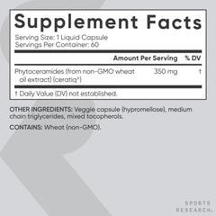 Sports Research Ceratiq ingredient close-up suggesting ceramide restoration for skin.