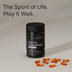 Sports Research Phytoceramides daily-use bottle illustrating simple skincare routine.
