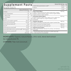 Sports Research spirulina and chlorella blend boosts plant-based nutrition in smoothies.