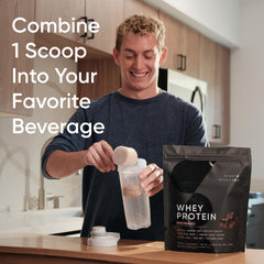 Sports Research Whey Protein shake blending smoothly after workouts.