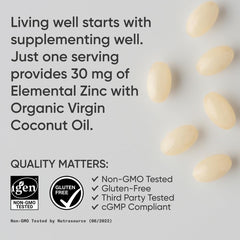 Sports Research Zinc Picolinate bottle label highlighting non-GMO and gluten-free