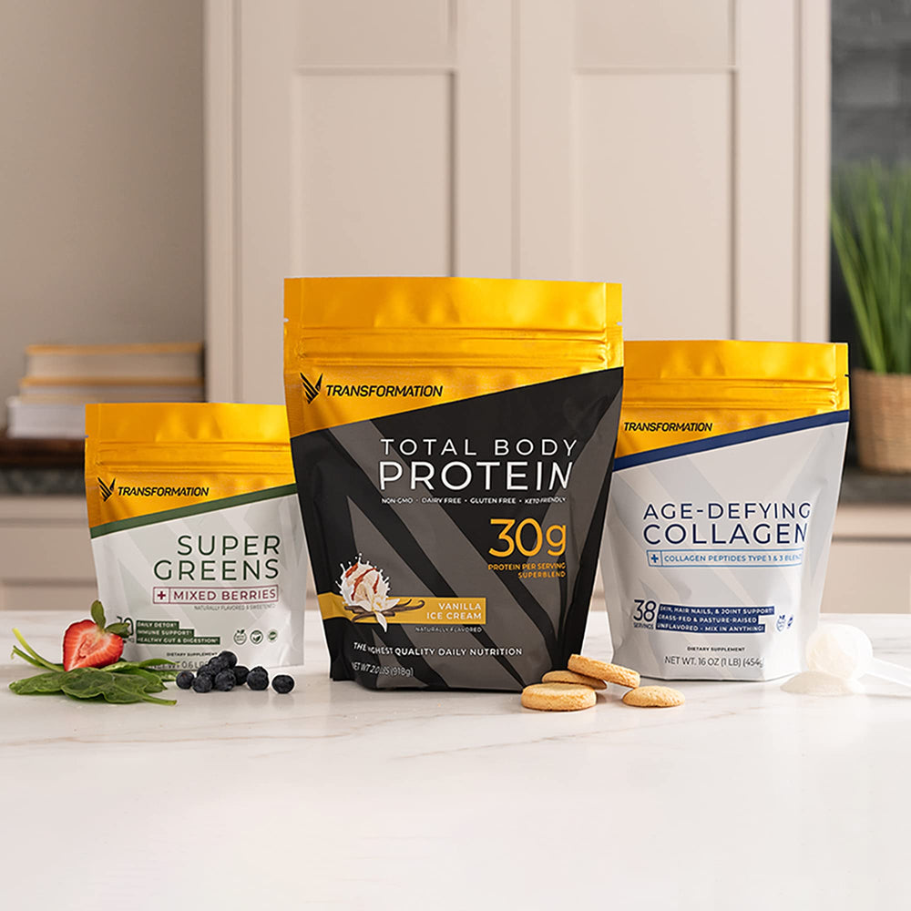 SPR BODY Transformation Protein ingredient blend highlighting essential amino acids for recovery