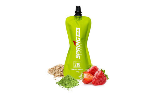 Spring Energy Matcha Berry Endurance Meal pack for convenient vegan pre-workout fueling