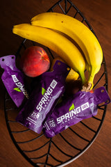 Wrapped SPRING Speednut gel packaging for on-the-go fueling.