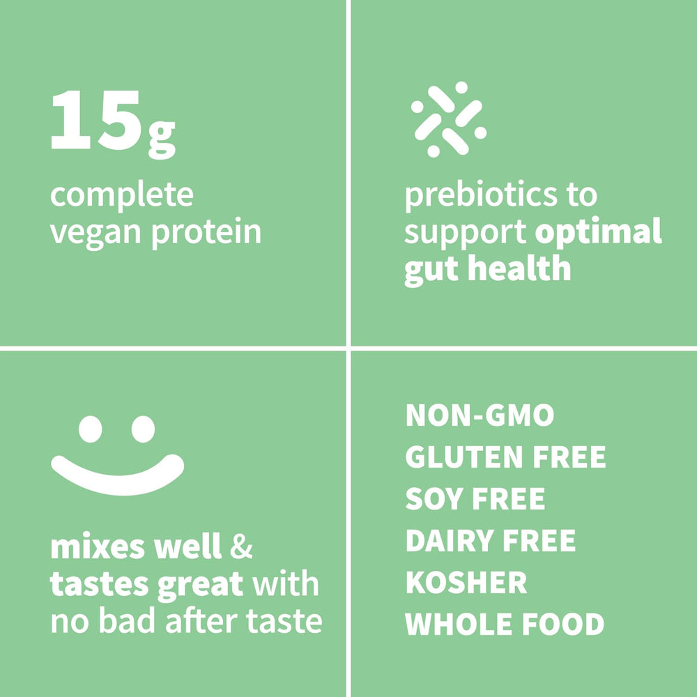 Epic Protein label close-up showing 17 g vegan protein per serving.