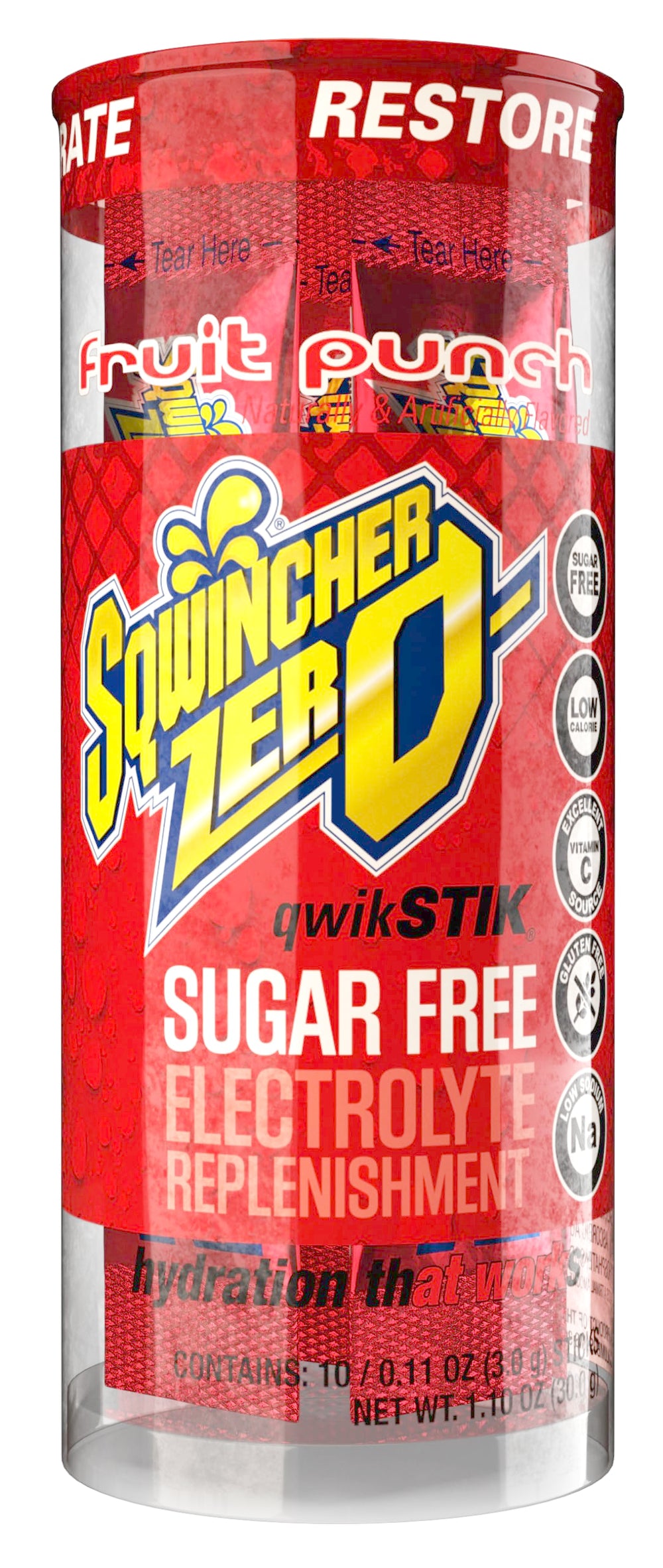 Sqwincher Zero Qwik Stik on-the-go packet for gym bag hydration