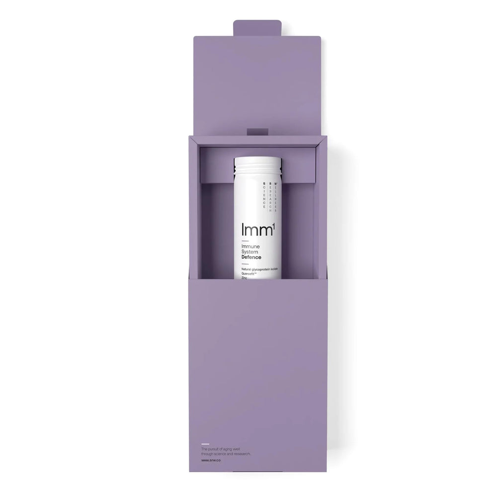 SRW Imm1 Defence capsules photographed for a vegan, convenient daily supplement.