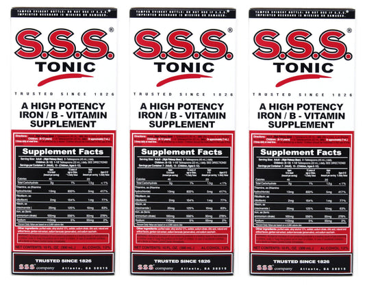 S.S.S. Tonic bottle 10oz for daily iron and vitamin B support