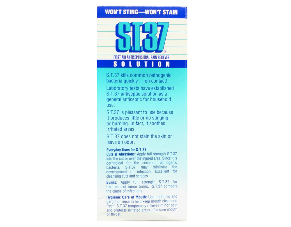 S.T.37 mouth rinse demonstrates suitability for minor mouth irritations.