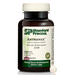 Standard Process Antronex bottle front highlights gluten-free, non-dairy, and non-soy formulation.