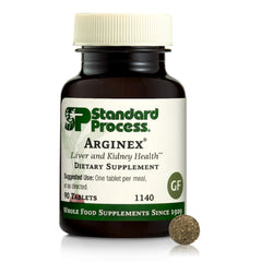 Standard Process Arginex bottle for daily liver and kidney support.