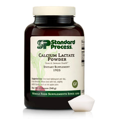 Standard Process Calcium Lactate Powder bottle front promoting bone health support
