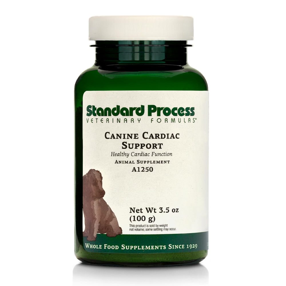 Standard Process Canine Cardiac Support bottle showing whole-food heart nutrition