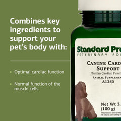 Standard Process Canine Cardiac Support large bottle scoop for weight-based dosing