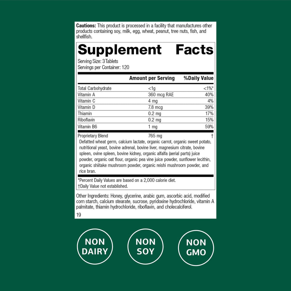 Standard Process Catalyn tablets close-up for daily vitamin intake