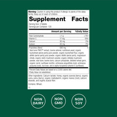 Standard Process Cataplex C bottle label closeup highlights natural vitamin C benefits.