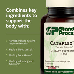 Standard Process Cataplex C bottle on counter suggests convenient daily use.