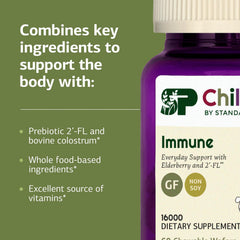 Bovine colostrum focus with Standard Process Children's Immune on bottle