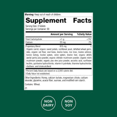 Standard Process Cyrofood bottle back label with ingredient details