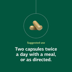 Capsules pictured for convenient intake alongside meals
