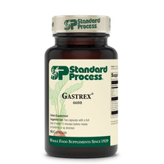 Gastrex capsule close-up shows capsules and nutrient support for digestion