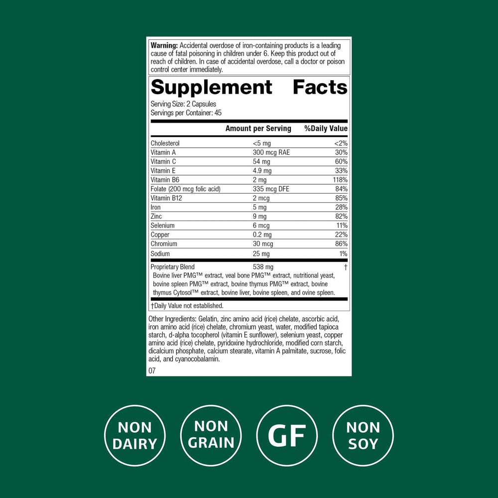 Standard Process Immuplex capsules ready for daily immune support.