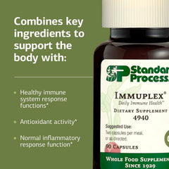 Standard Process Immuplex box showing daily dose guidance.