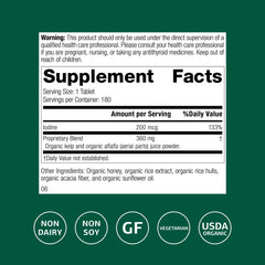 Standard Process Organically Bound Minerals alfalfa-iodine source highlights a whole food iodine option.