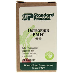 Standard Process Ostrophin PMG 90 tabs label for informed use and ingredients overview