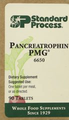 Standard Process Pancreatrophin PMG bottle for easy daily supplementation.