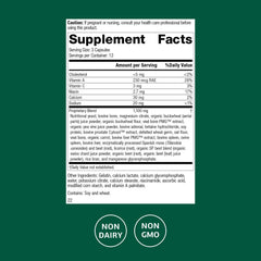 Standard Process Rumaplex bottle label close-up highlights ingredients and benefits.