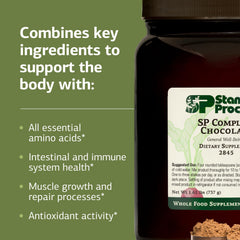 SP Complete mixed with water in a glass; tasty daily protein option.