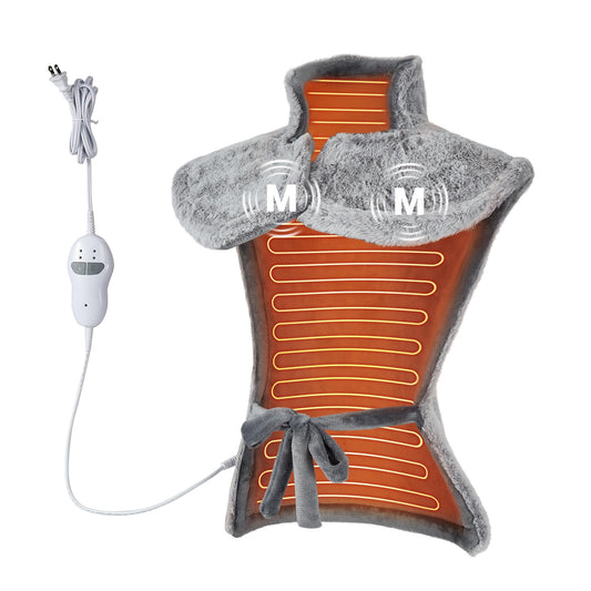 STARBEDIA massaging heating pad offering full neck-shoulders-back coverage for comfort