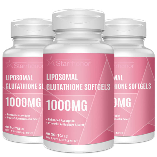 Starehonorr liposomal glutathione softgels bottle shows premium antioxidant support