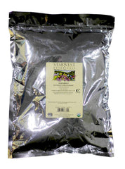 Starwest Botanicals motherwort herb, cut and sifted in a resealable organic bag for blends