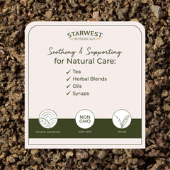 Starwest Botanicals Organic Mullein Leaf suited for tea infusions and syrups.