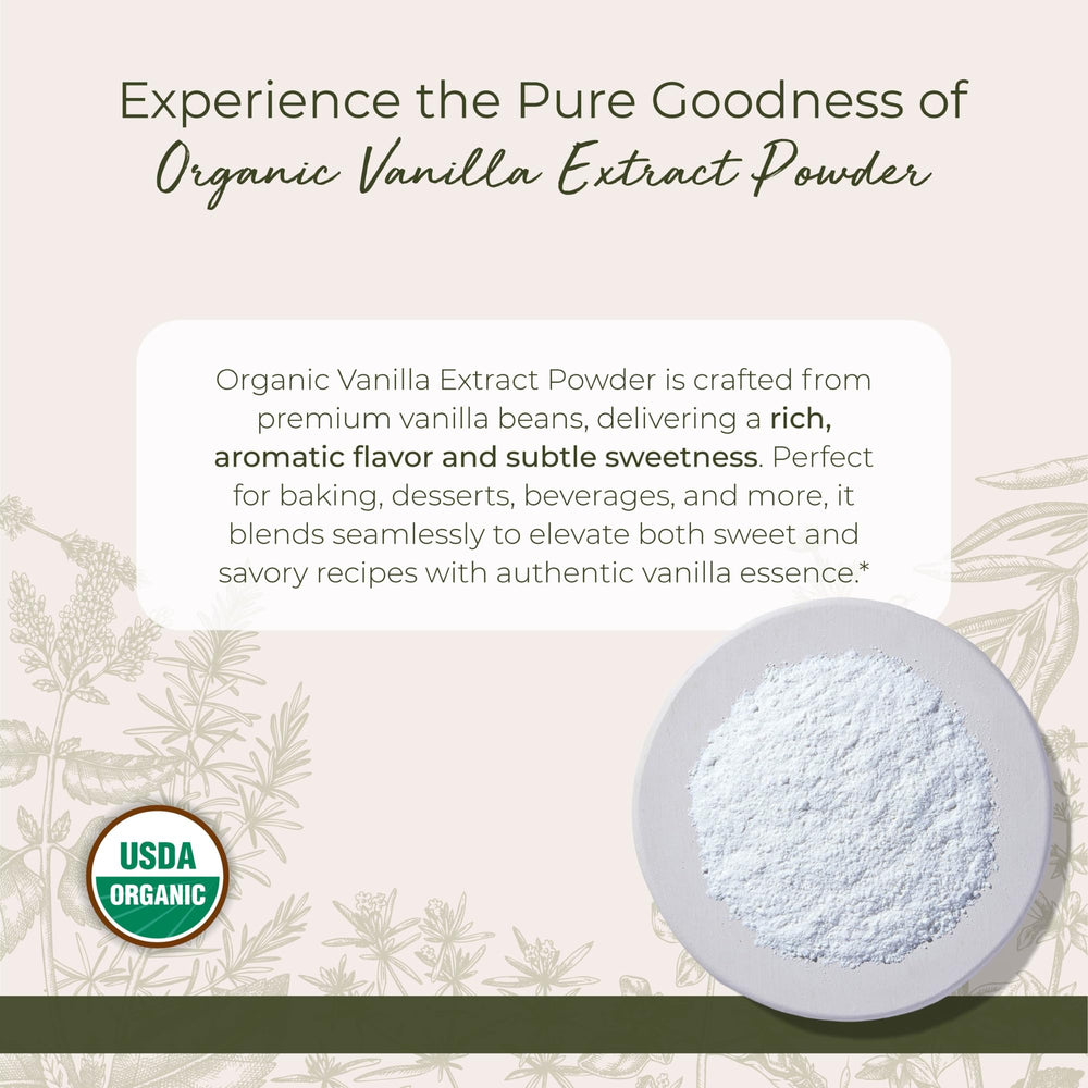 Starwest Botanicals organic vanilla beans close-up highlight premium flavor source.