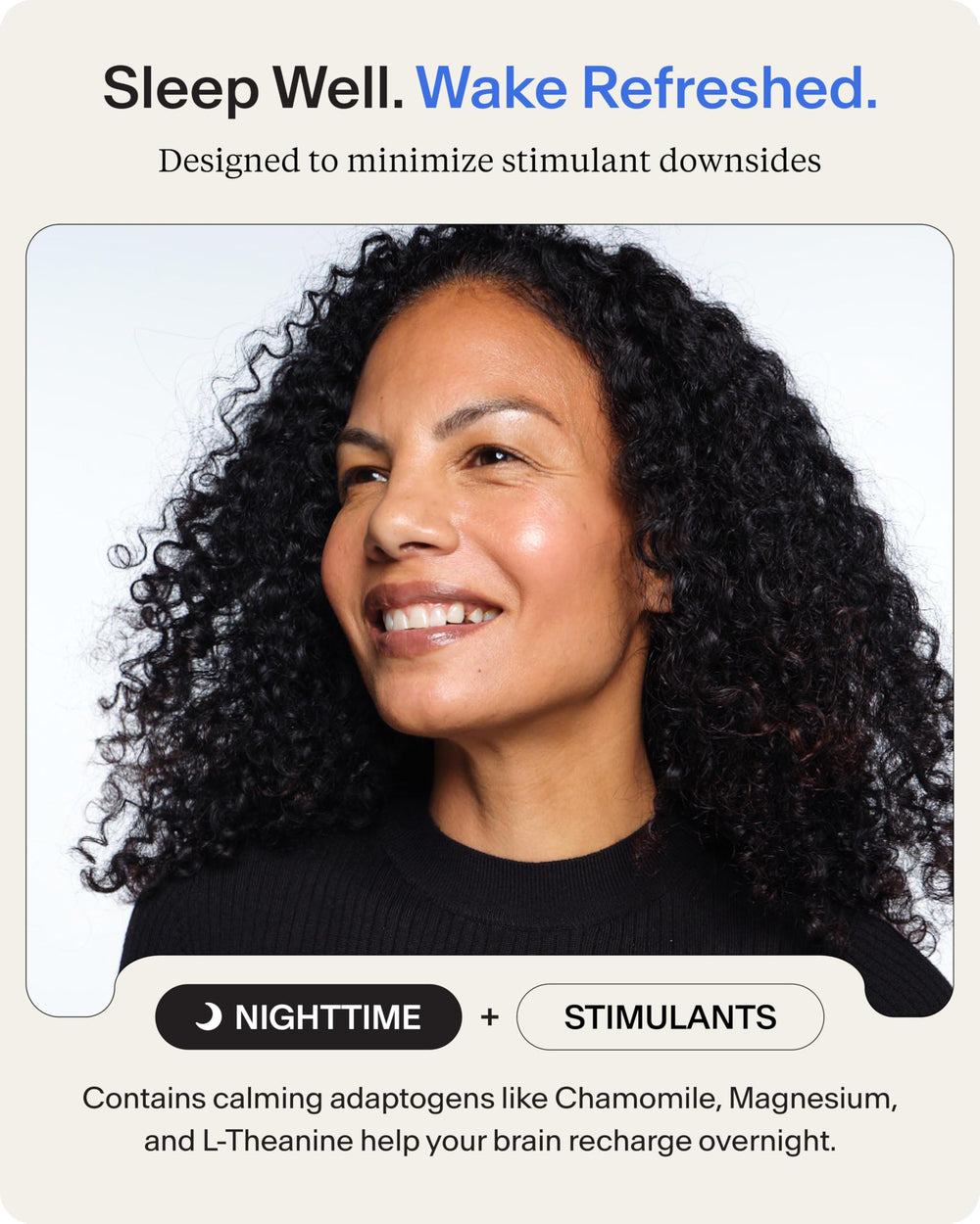 STASIS Nighttime capsules in hand for a simple nightly ritual