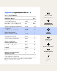 STASIS packaging contents show 25-day daytime and 25-night servings.