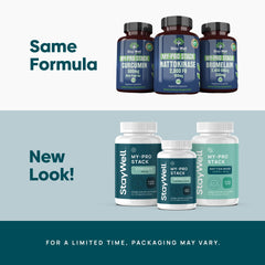 Stay-Well Naturals nattokinase capsules shown for easy daily intake.