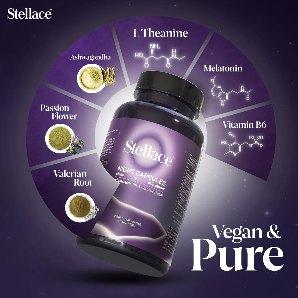 Stellace capsules being poured supports a simple nightly ritual.