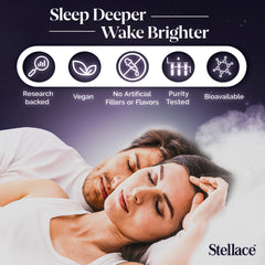 Stellace melatonin valerian hops ingredients packaging signals a science based blend.