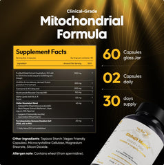 Stellar Health Clinical Mitochondrial Complex capsules in hand – portable daily supplement.