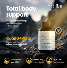 Stellar Health Clinical Mitochondrial Complex capsules – easy daily energy and focus.