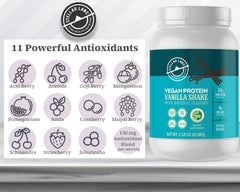Stellar Labs shake with MCT oil illustrating smooth texture and energy-boosting plant protein.