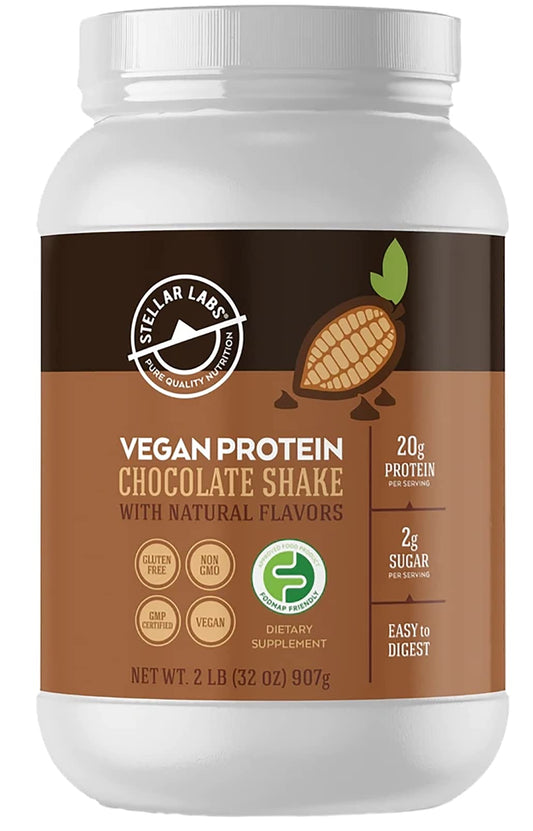 Stellar Labs Vegan Protein Powder tub boosts daily protein intake