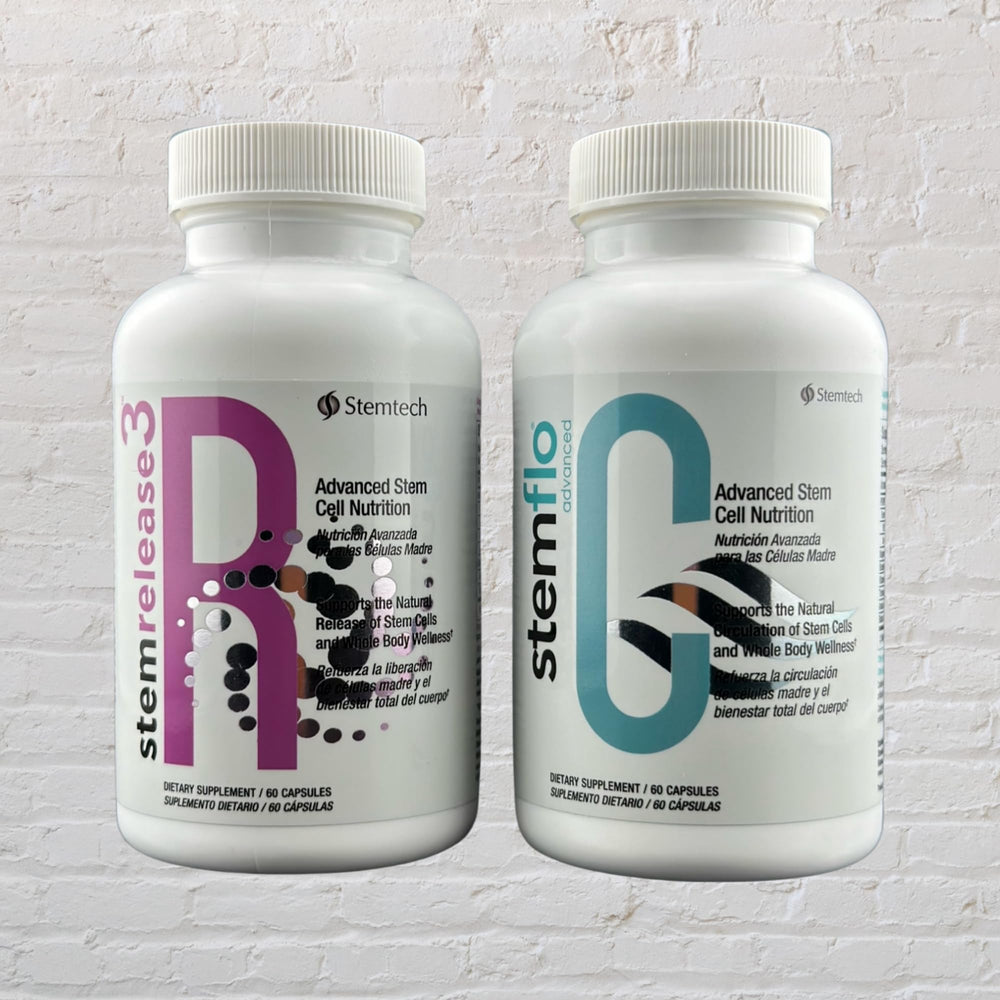 StemTech fucoidan-curcumin-afa blend capsules ready for daily consumption.