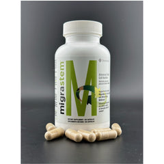StemTech MigraStem with goji berries highlights an antioxidant-rich superfood blend.